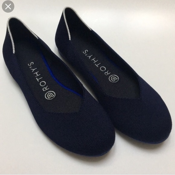 Rothy’s Shoes - Rothy’s navy solid with white halo ! Retired !